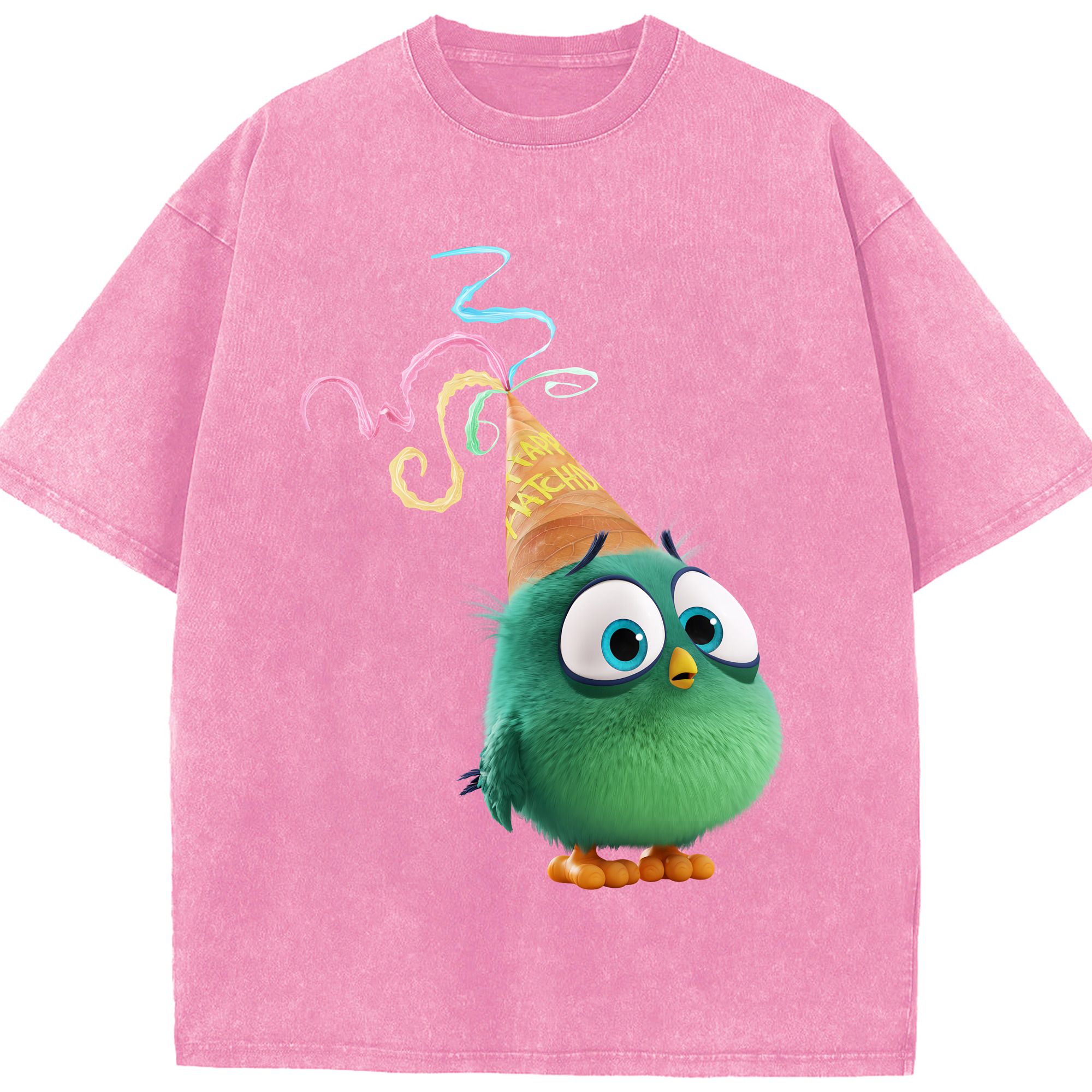 （画像用） Angry Birds アングリーバード 綿100% ヴィンテージ風 半袖Tシャツ（フロントプリント）